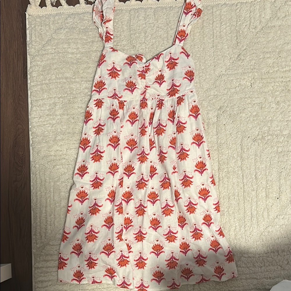 Floral Jcrew Women’s Dress in White and Red